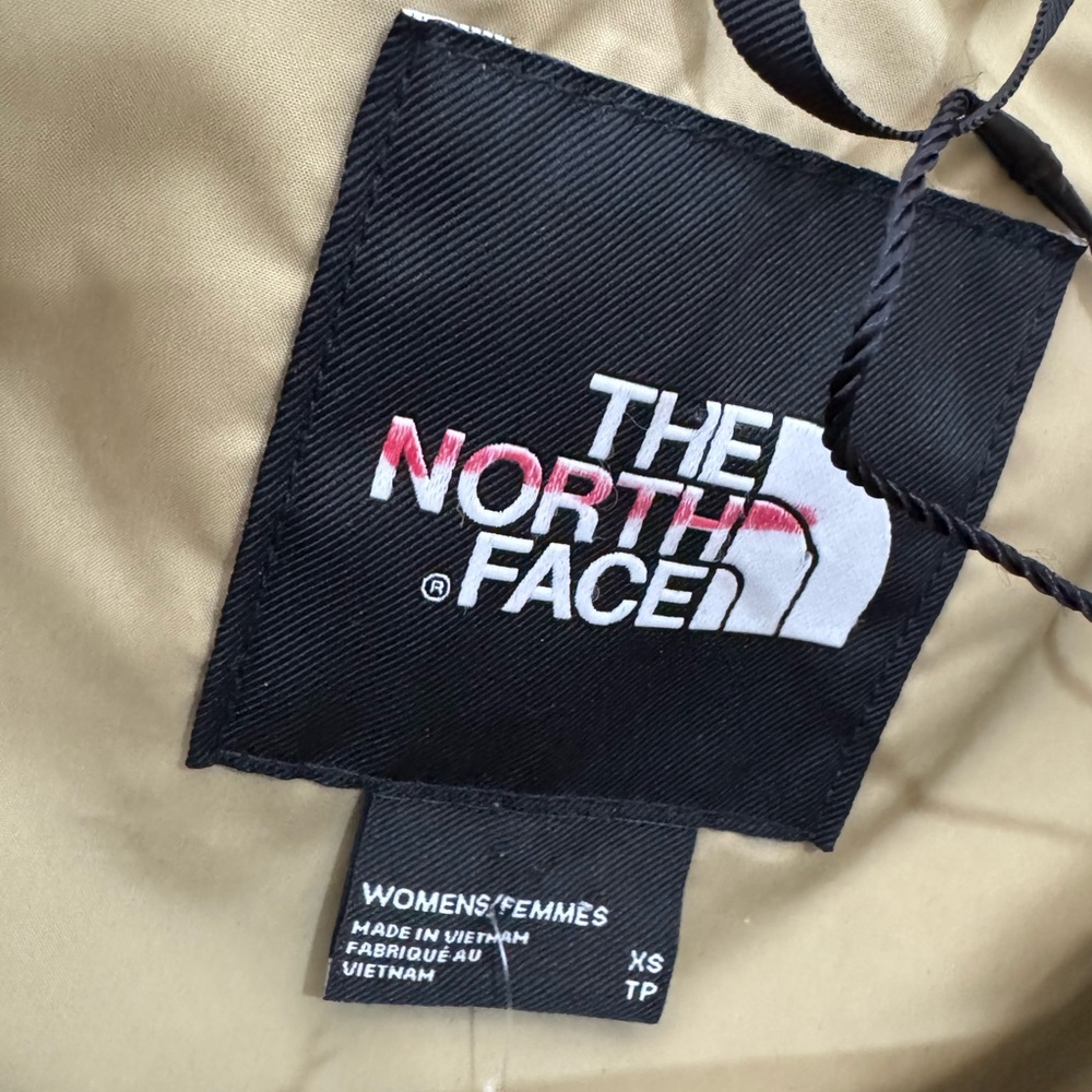 The North Face Gotham Down Jacket Faux Fur Hood Khaki Women’s XS - Picture 3 of 6